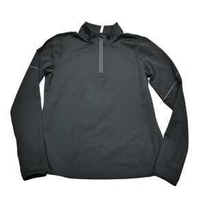 Fabletics Pullover Womens 2XL Black Quarter Zip Athletic Running Long Sleeve Top